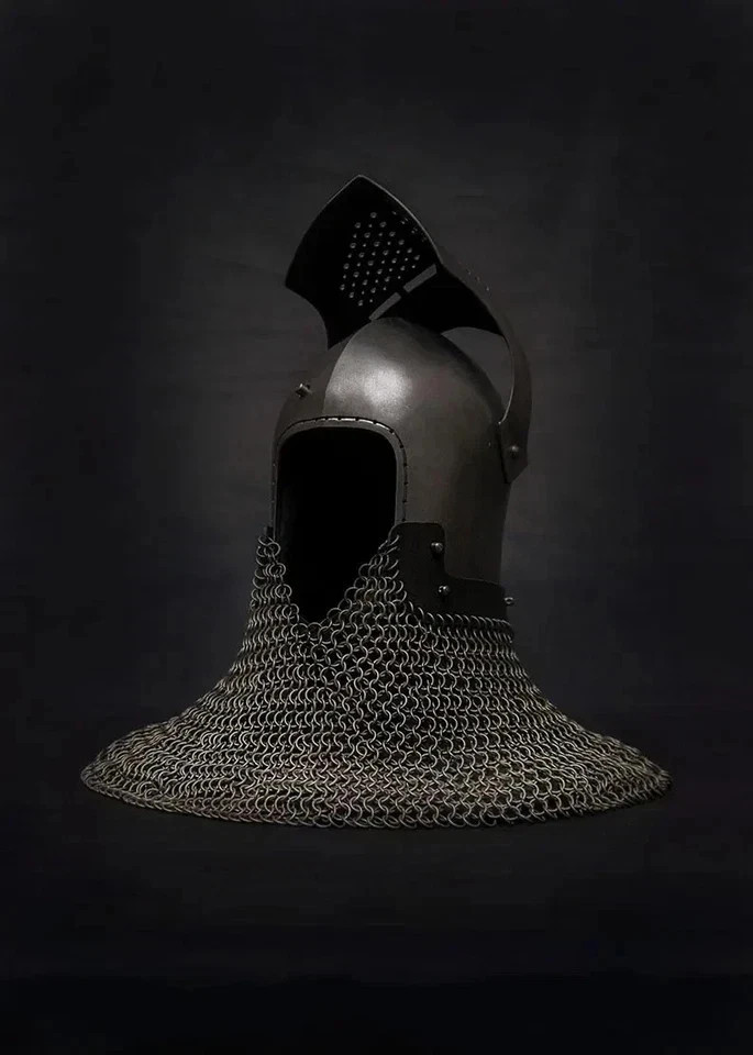 Spoleto Bascinet Helmet: Medieval Combat-Ready SCA Buhurt Cosplay Battle Armor Spoleto Bascinet Helmet: Medieval Combat-Ready SCA Buhurt Cosplay Battle Armor