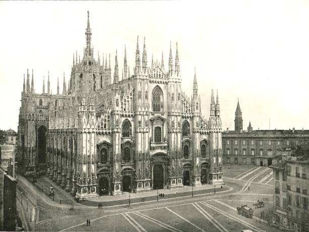 The Cathedral Milan Italy 1895 The Metropolitan Cathedral Basilica- Old Photo The Cathedral Milan Italy 1895 The Metropolitan Cathedral Basilica- Old Photo