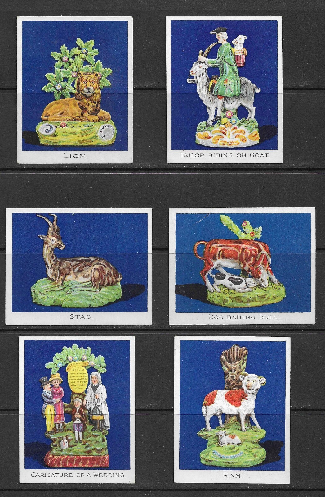 Carreras 1926 OLD STAFFORDSHIRE FIGURES large-size set cigarette cards (OS4)