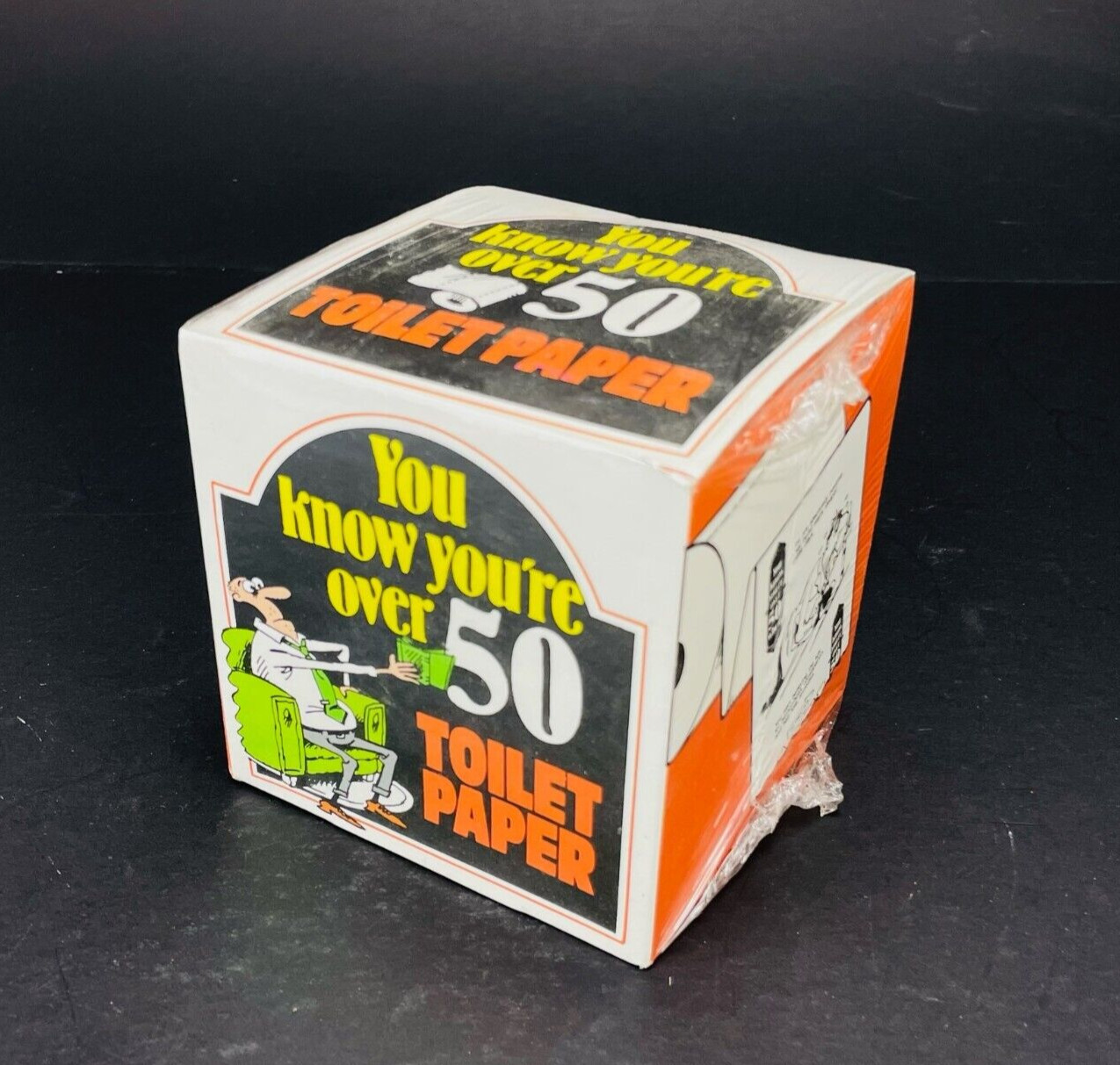 Vintage Humorous Novelty Comic Toilet Paper - You Know You're Over 50 - NOS Vintage Humorous Novelty Comic Toilet Paper - You Know You're Over 50 - NOS