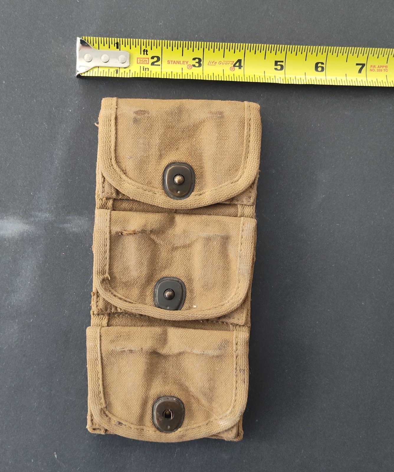 Web Belt Ammo pouch for the 1917 revolvers, with half moon clips