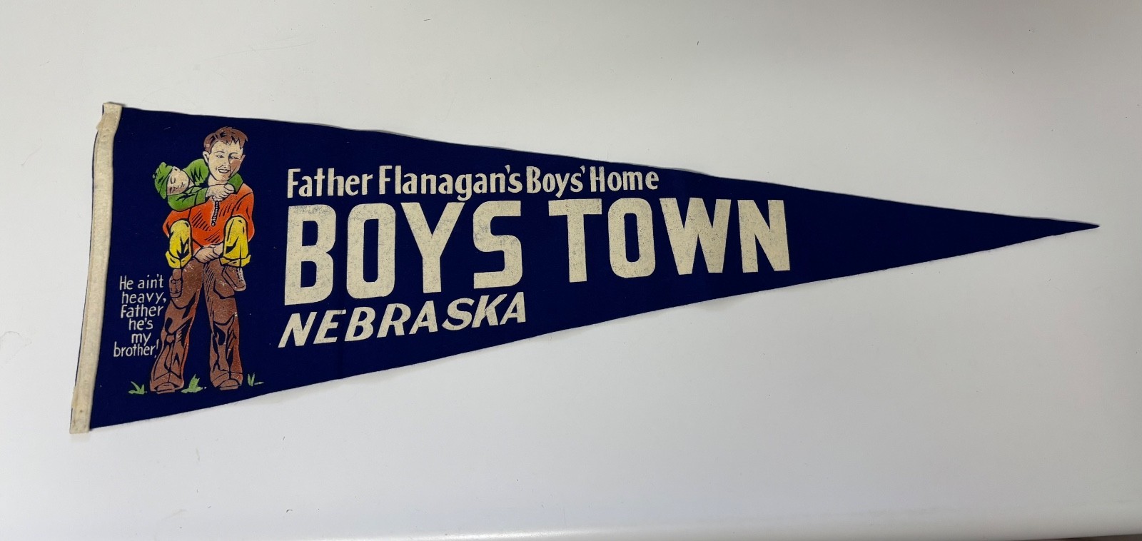 Boys Town, Nebraska, Vintage Souvenir Pennant - Father Flanagan's Boys' Home Boys Town, Nebraska, Vintage Souvenir Pennant - Father Flanagan's Boys' Home
