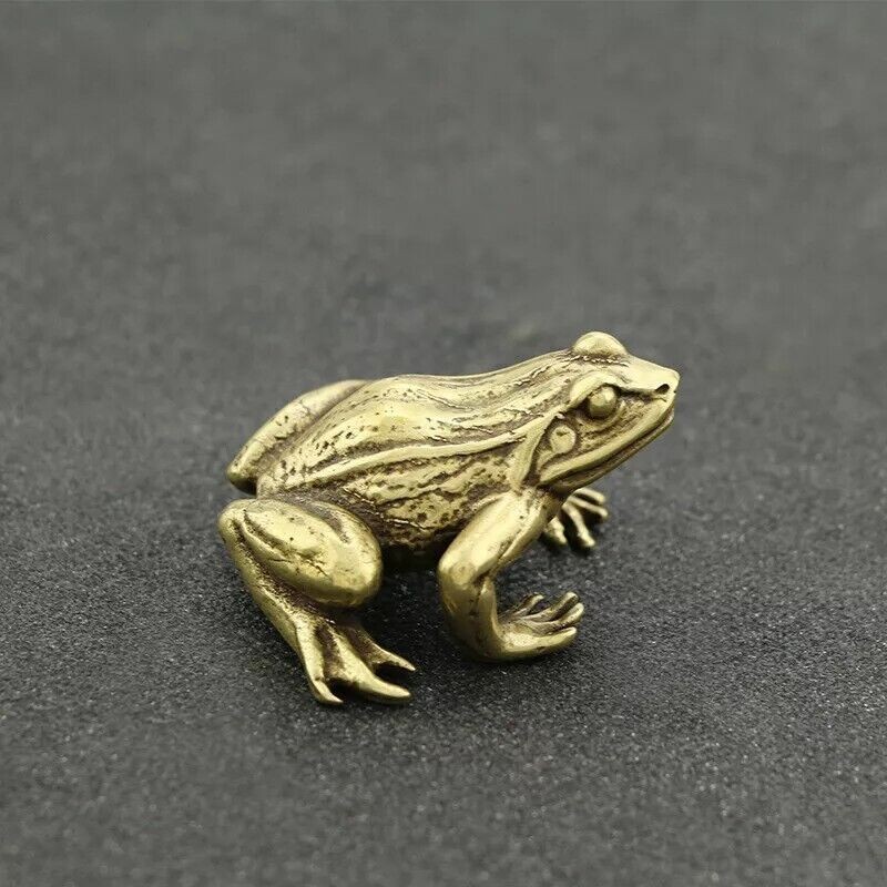 Solid Brass Frog Figurine Statue Animal Figurines Toys House Desktop Decoration Solid Brass Frog Figurine Statue Animal Figurines Toys House Desktop Decoration