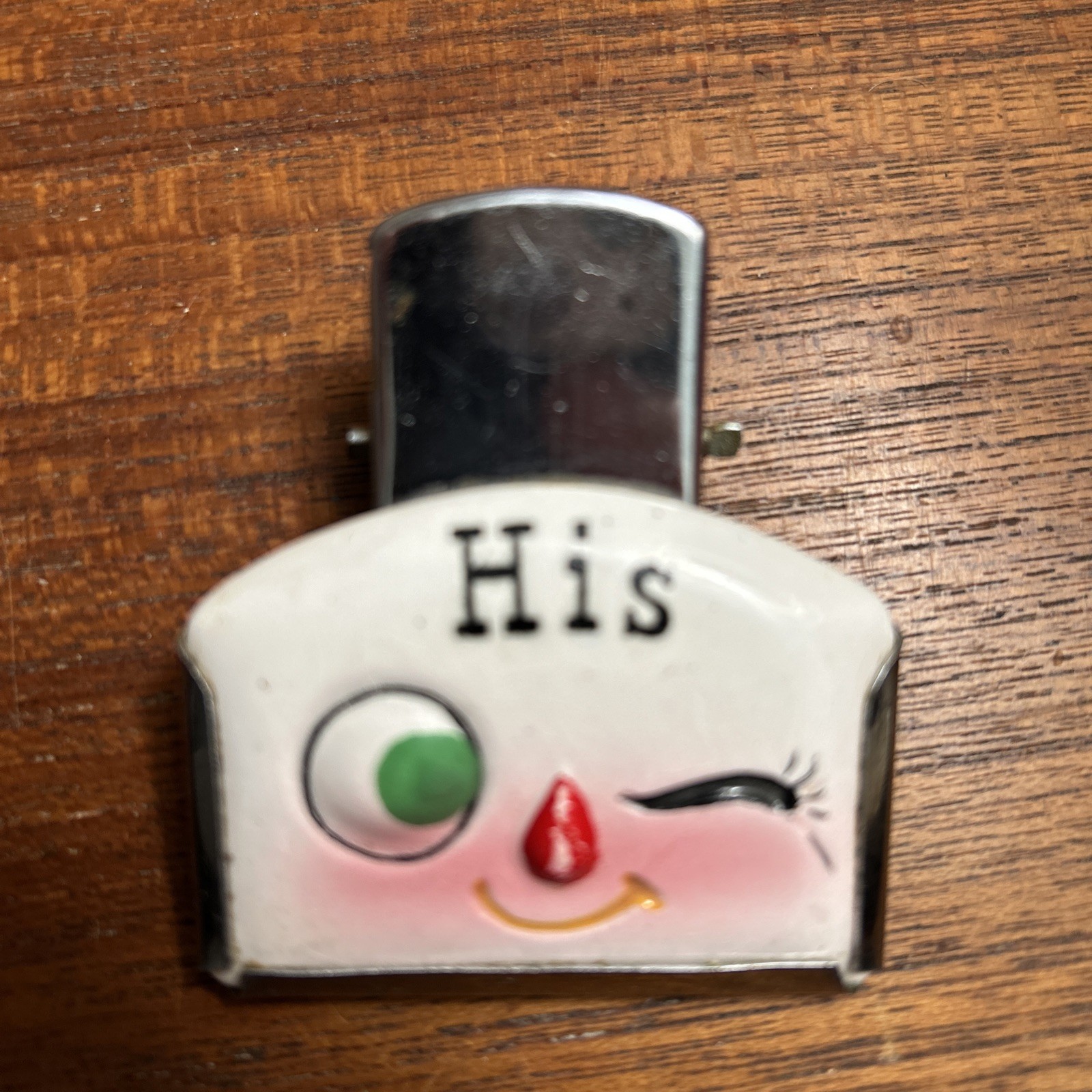 Holt Howard “His “ Clip MCM Ceramic And Chrome Holt Howard “His “ Clip MCM Ceramic And Chrome