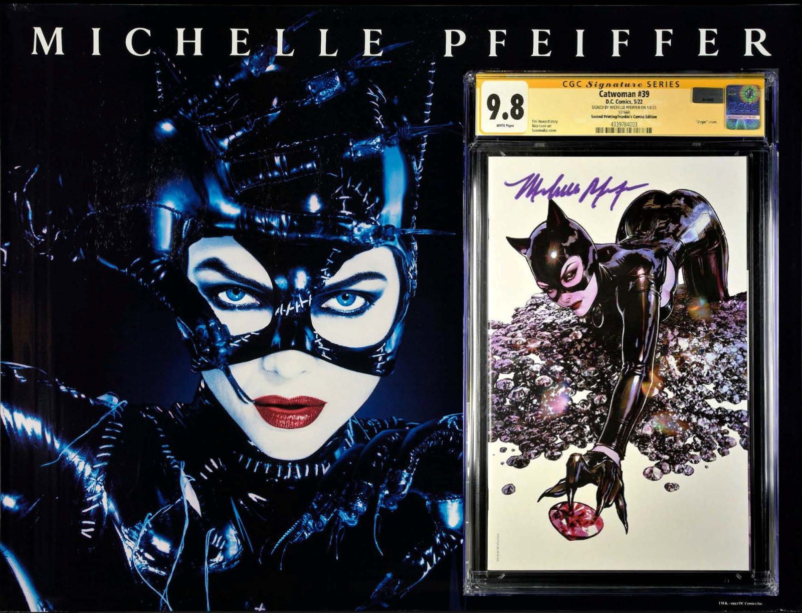 🔥RARE🔥 CGC 9.8 Catwoman #39 Virgin Excl Variant Signed by Michelle Pfeiffer
