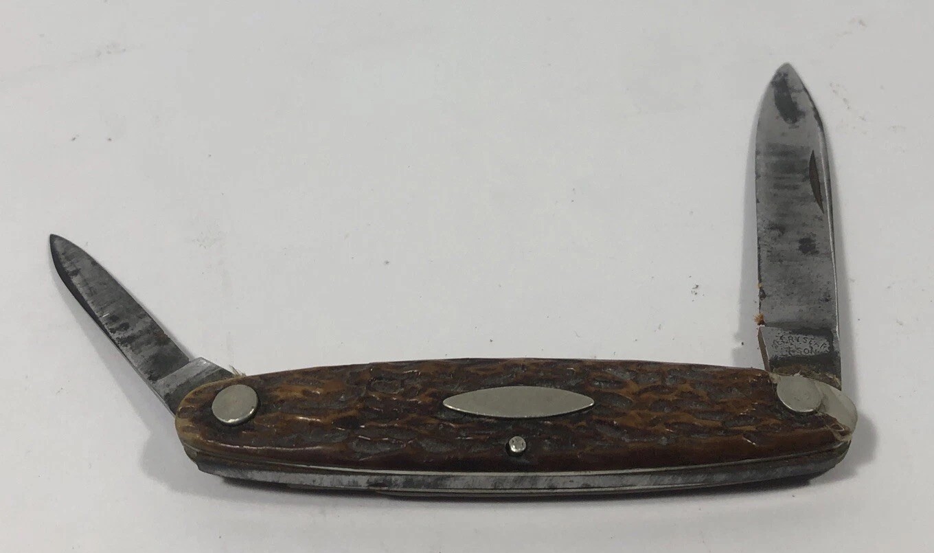 VTG Henry Sears & Son 1865 Jigged Bone 2 Blade Jack Pocket Knife USA Made VTG Henry Sears & Son 1865 Jigged Bone 2 Blade Jack Pocket Knife USA Made