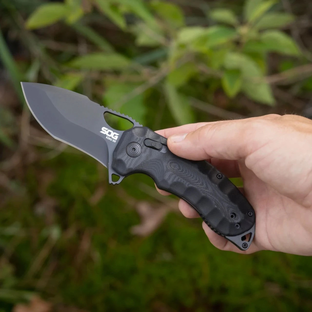 SOG Kiku XR Ball Bearing Pivot Pocket Knife Cryo D2 12-27-12-43 Blackout G10 New
