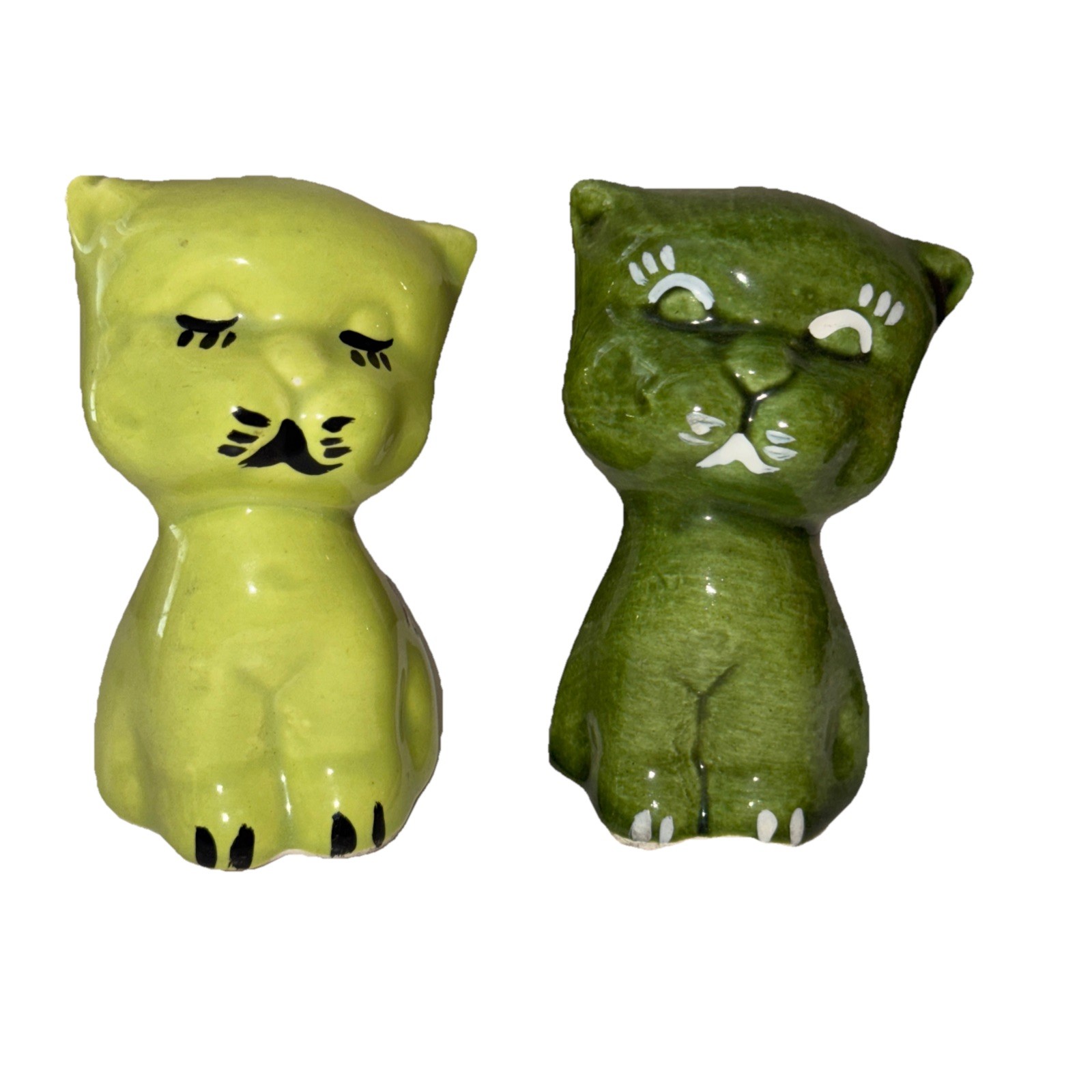 Vintage Green Kitty Cat Kitten Salt Pepper Shakers Hershey Park PA Pennsylvania Vintage Green Kitty Cat Kitten Salt Pepper Shakers Hershey Park PA Pennsylvania