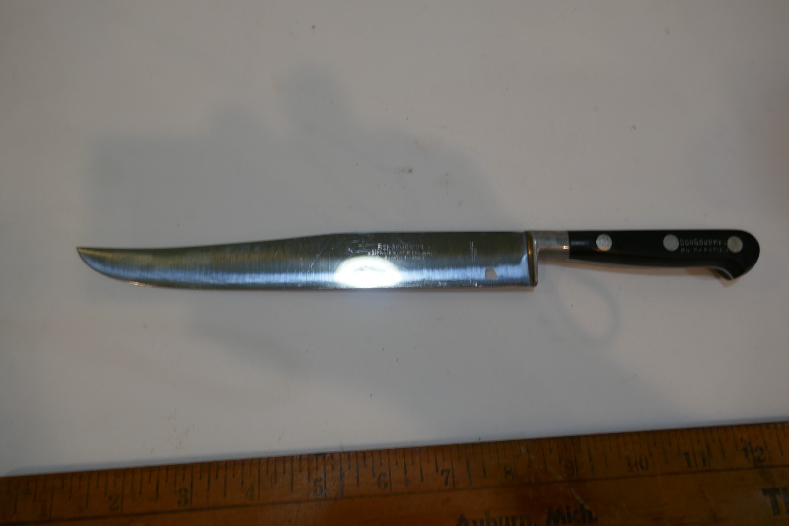 12 in Chefs Knife Bon Gourmet by Sabatier France for Schiller & Asmus 12 in Chefs Knife Bon Gourmet by Sabatier France for Schiller & Asmus