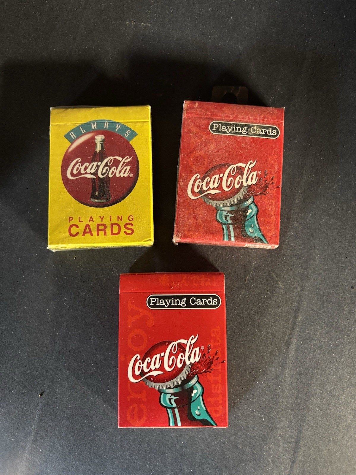 Vintage Coca-Cola Playing Cards - Lot Of 3