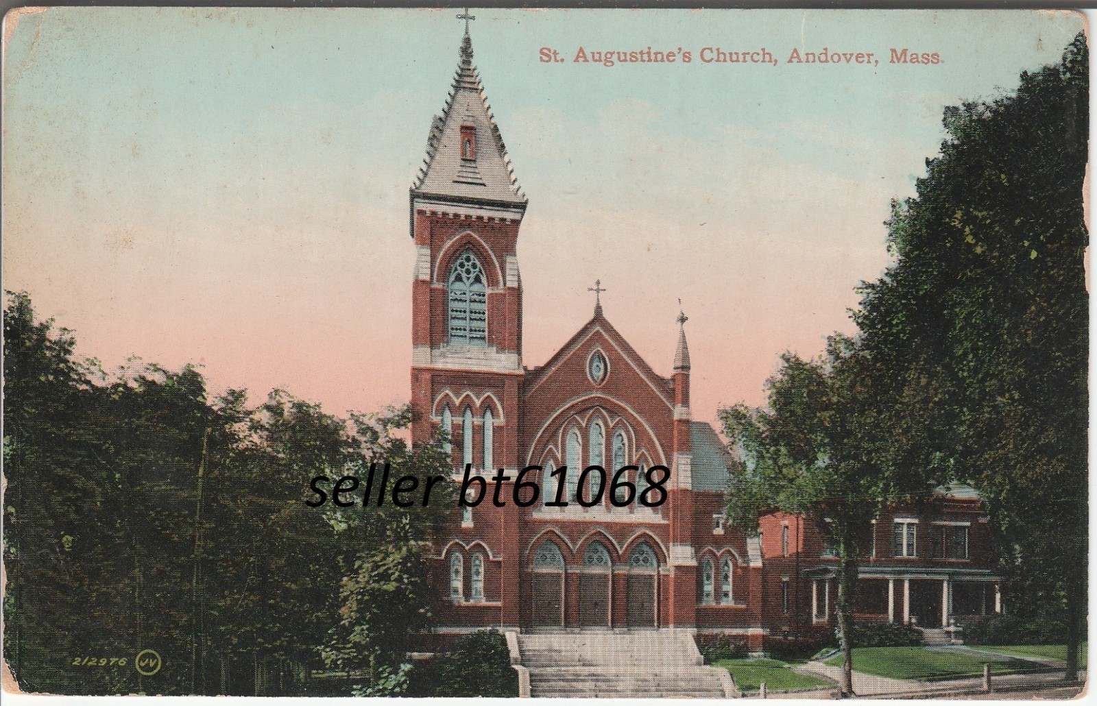 Andover MA postcard - old view of St Augustine's Church  1910s