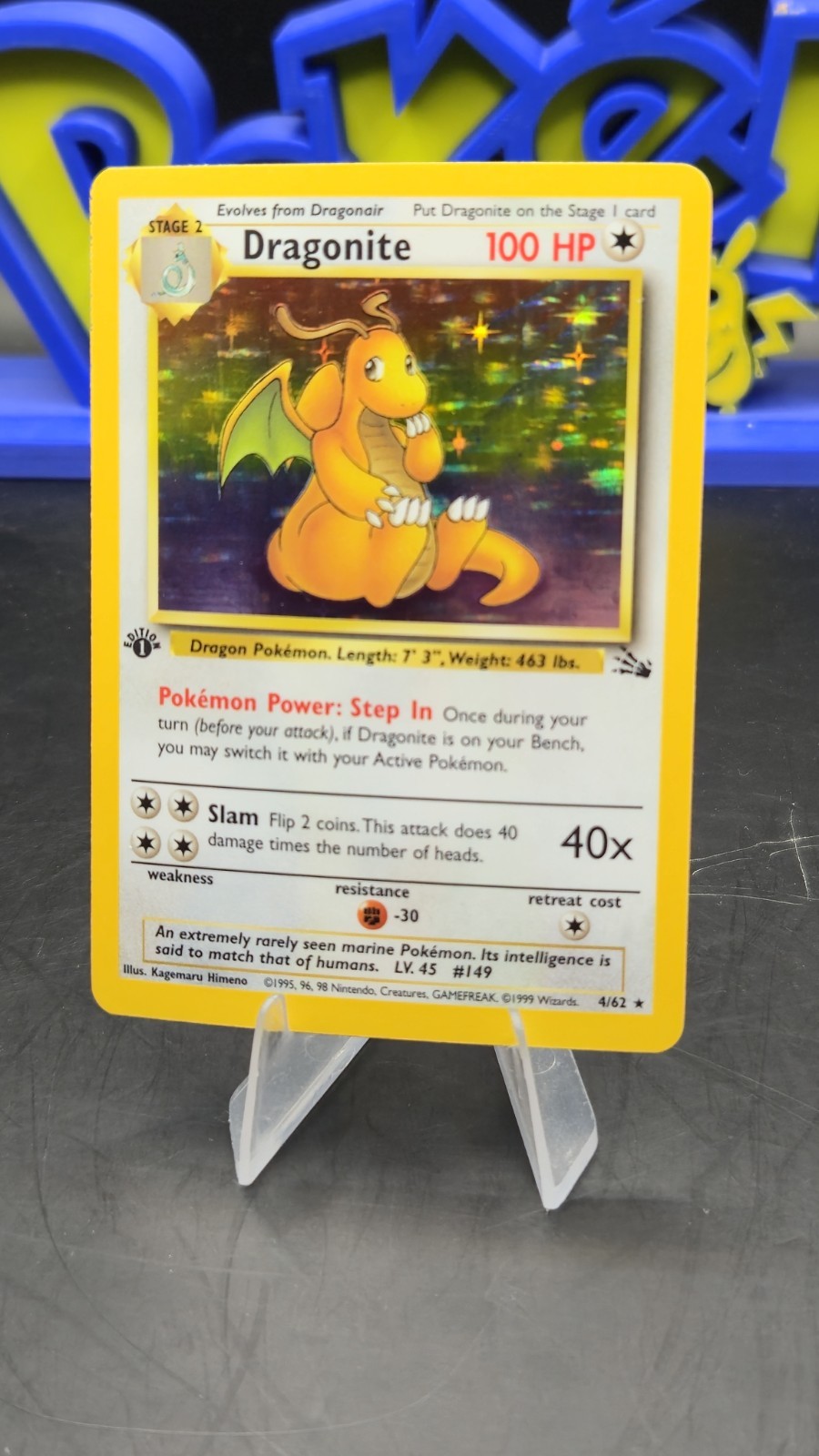 Dragonite Holo Rare 1st Edition 4/62 Fossil WOTC Vintage Pokemon MINT PSA Dragonite Holo Rare 1st Edition 4/62 Fossil WOTC Vintage Pokemon MINT PSA