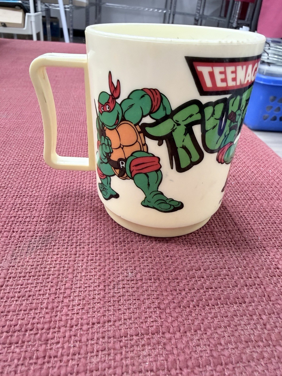 Vintage 1989 TMNT Plastic Cup Mug Peter Pan Industries Mirage Studios Kids USA Vintage 1989 TMNT Plastic Cup Mug Peter Pan Industries Mirage Studios Kids USA