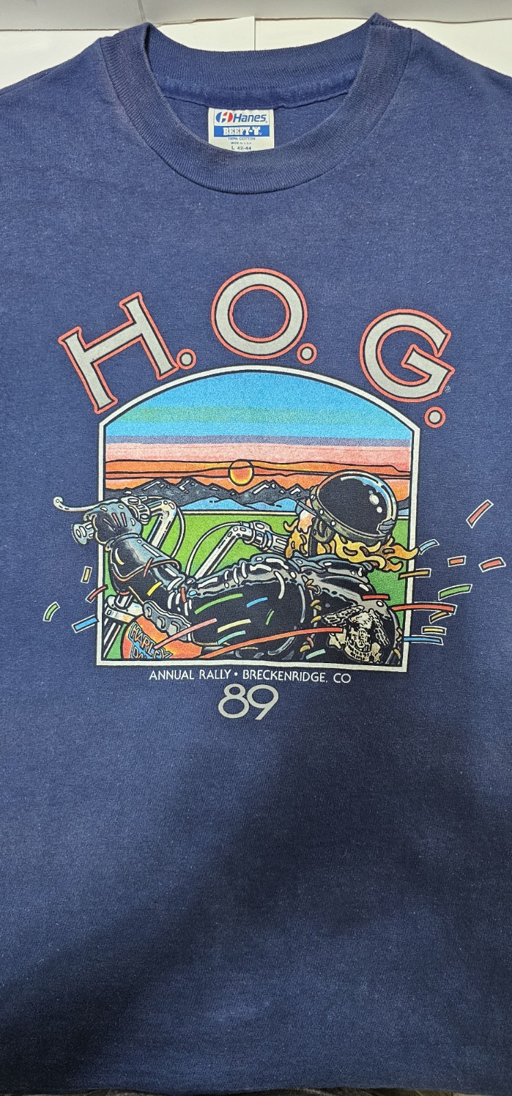 Vintage 1989 Sz L Harley Davidson HOG Owners Group Annual Rally Breckenridge 