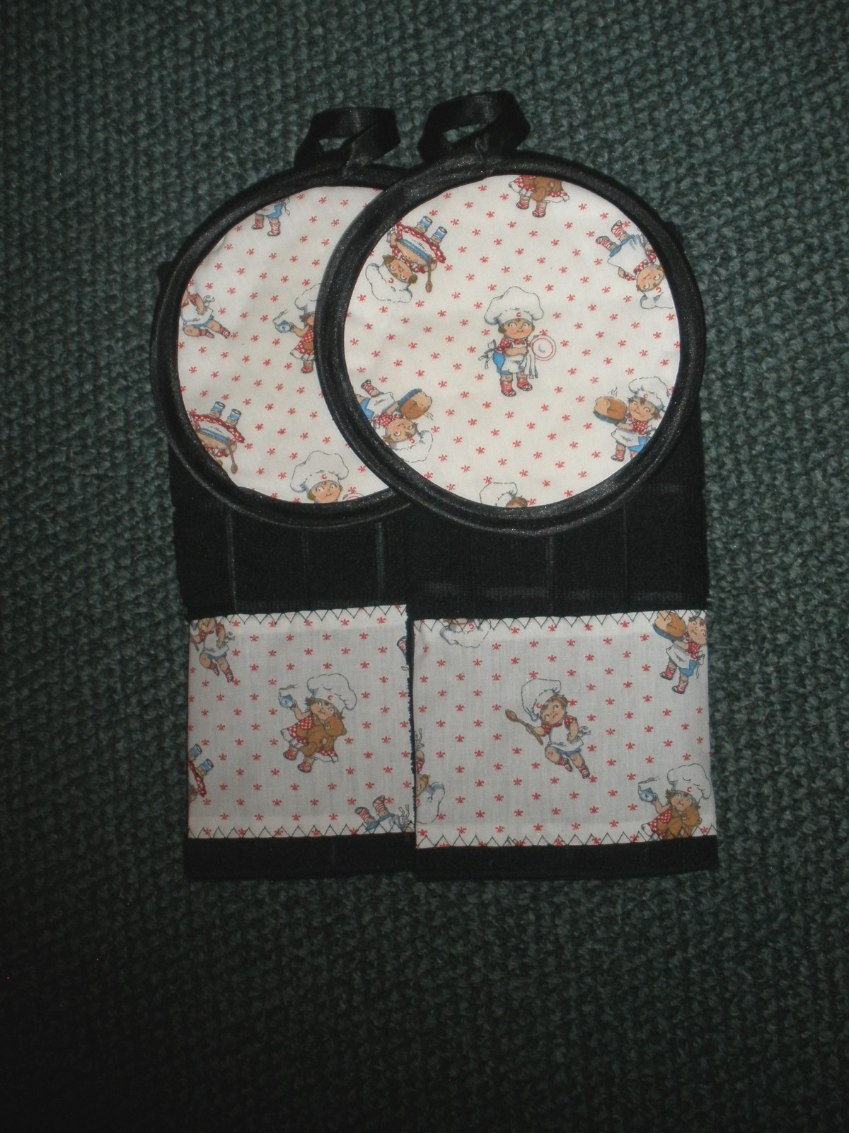 Campbell Soup kids kitchen towels and potholders