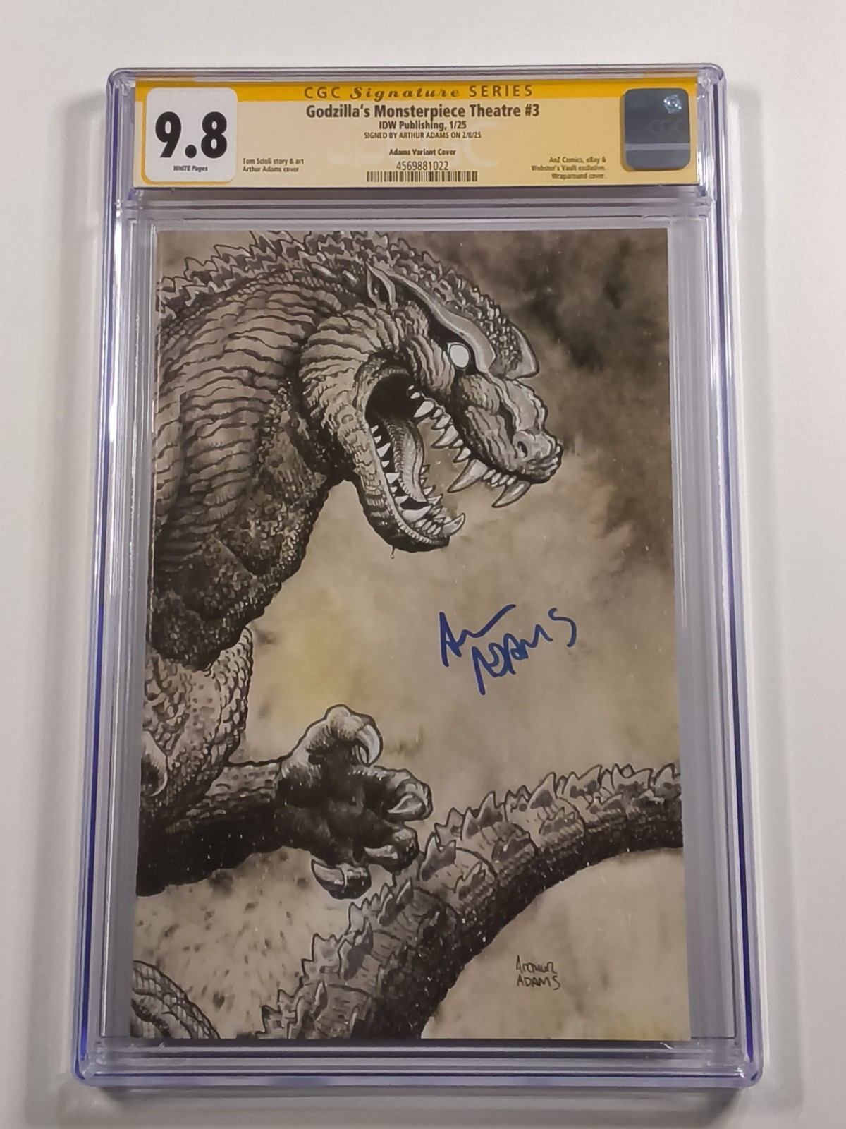 Godzilla\'s Monsterpiece Theater #3 CGC 9.8 Sig Series Signed Arthur Adams