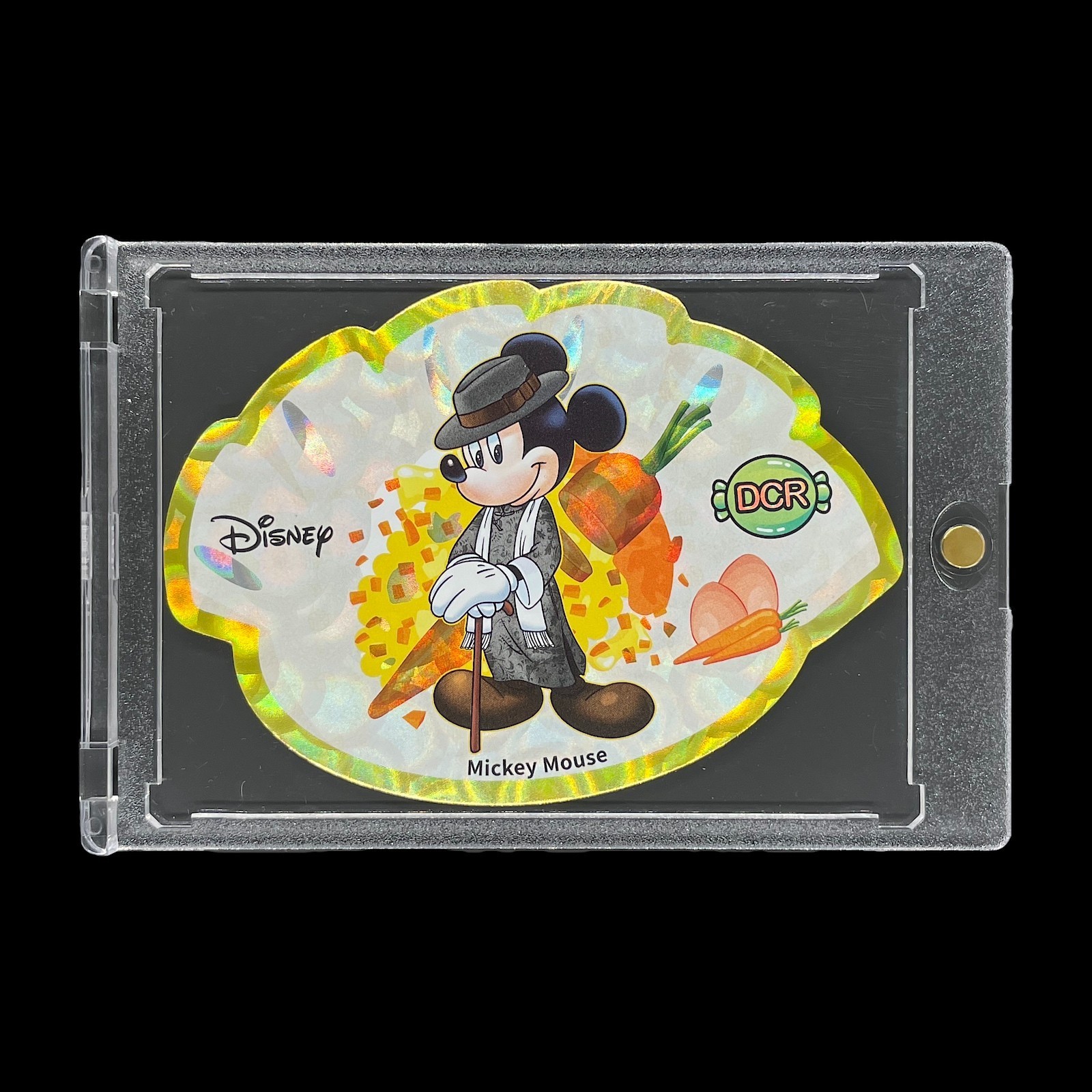 MICKEY MOUSE RARE GOLD HOLO FOIL DUMPLING CARD 2024 Kakawow Chinese - Disney