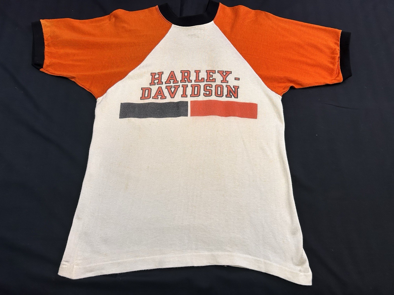 Vintage 70s Harley Davidson Champion Blue Bar Durene Jersey T-Shirt Sz S USA Vintage 70s Harley Davidson Champion Blue Bar Durene Jersey T-Shirt Sz S USA