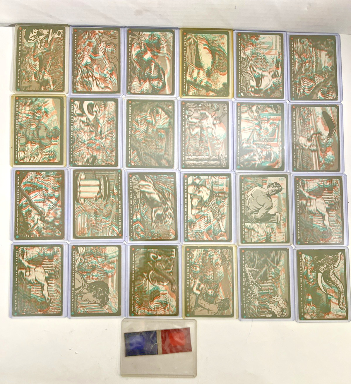 Tarzan and the She Devil 1953 Topps 3D Cards - 24 Cards Lot