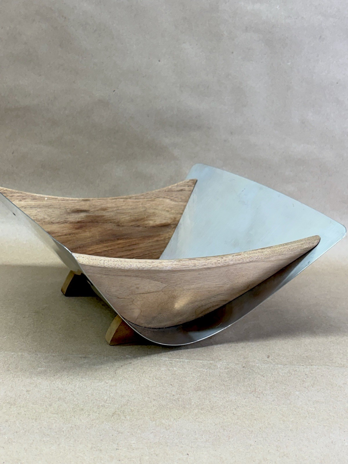 Vintage 1950/60s Kalmar Bowl Stainless Arthur Salm Sweden Mid Century Modern MCM