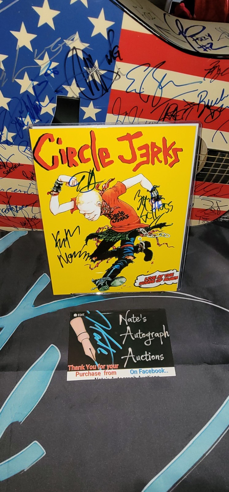 Keith Zander Greg Circle Jerks Punk band  8x10 Autographed  Signed 