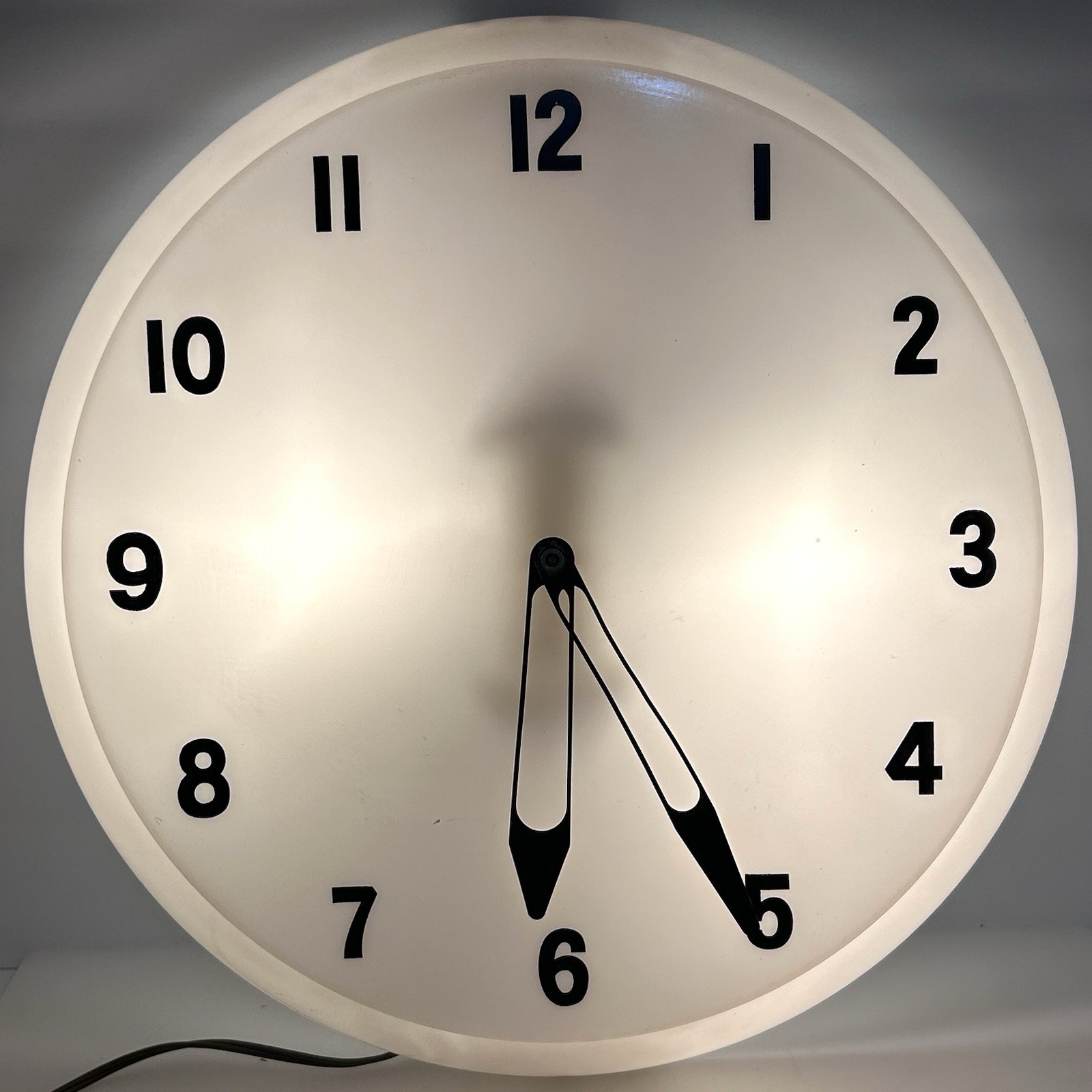 Vintage 1956 Dualite 16” Electric Wall Clock Lighted • Made In USA Works Perfect