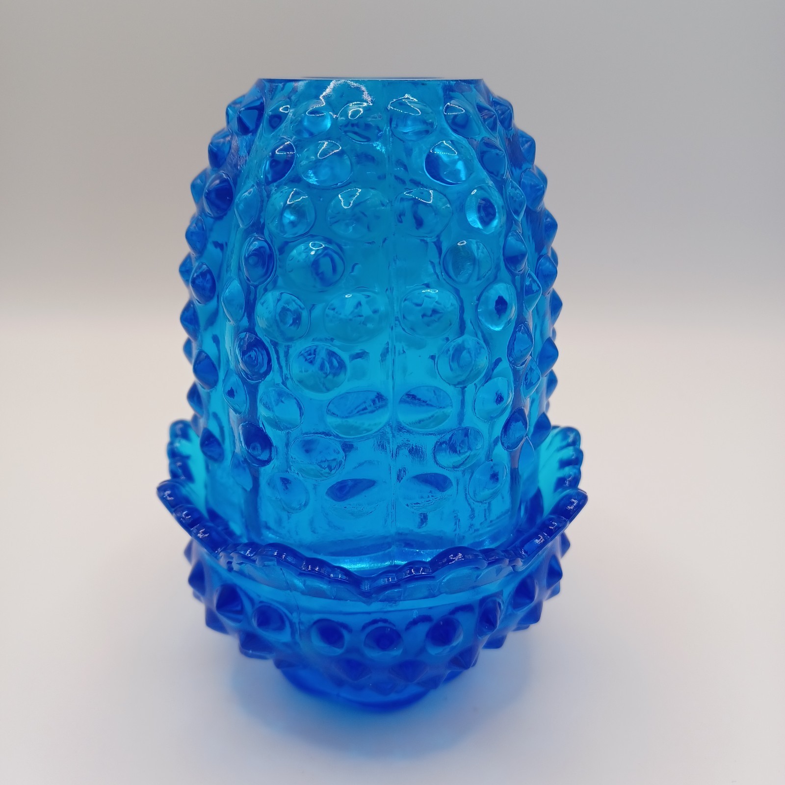Vintage Fenton Colonial Blue Hobnail Fairy Lamp Candle Holder 1960’s Vintage Fenton Colonial Blue Hobnail Fairy Lamp Candle Holder 1960’s