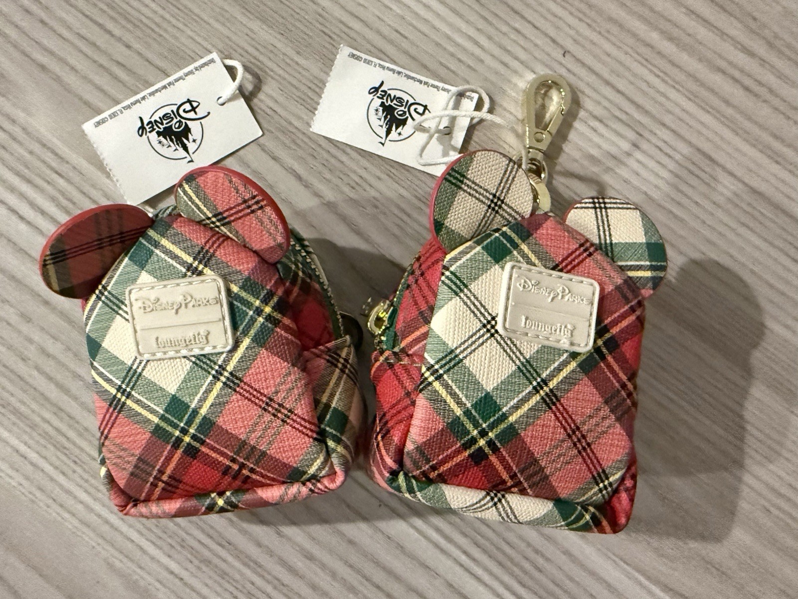 Disney Parks Loungefly Christmas Plaid Mickey Mini Backpack Bag Charm Set Of 2 Disney Parks Loungefly Christmas Plaid Mickey Mini Backpack Bag Charm Set Of 2