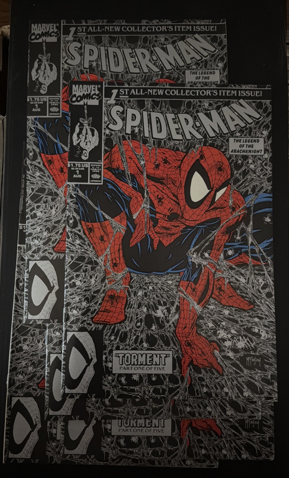 Spider-Man McFarlane #1 LOW GRADE  5-pack | Silver.  MUST READ DESC. Limit 3