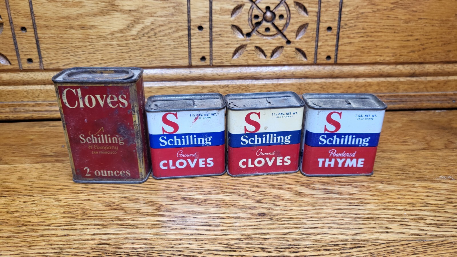Vintage A Schilling & Co of San Francisco Spice Tin Full Cloves 2 ozs Vintage A Schilling & Co of San Francisco Spice Tin Full Cloves 2 ozs