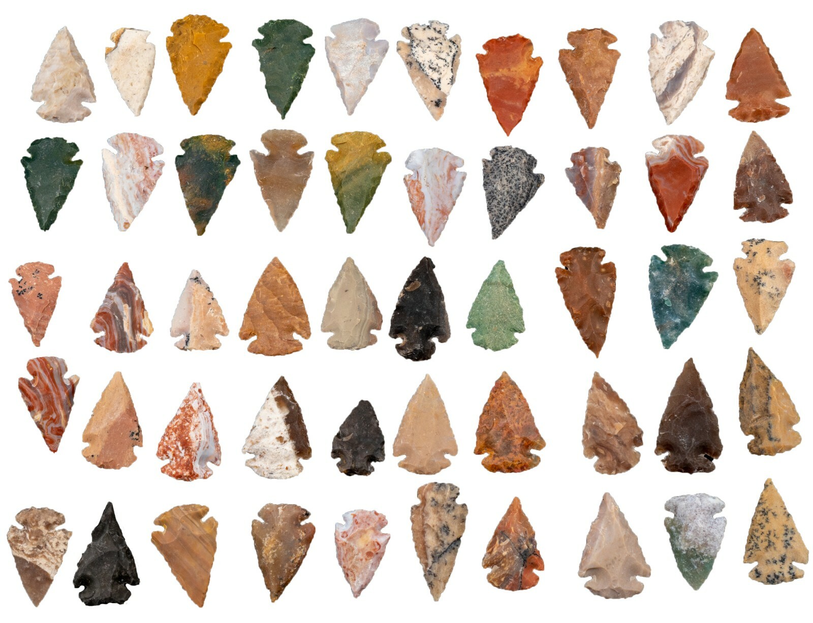 ** 50 Flint ARROWHEAD USA COLLECTION AMAZING COLORS 1 ** 50 Flint ARROWHEAD USA COLLECTION AMAZING COLORS 1