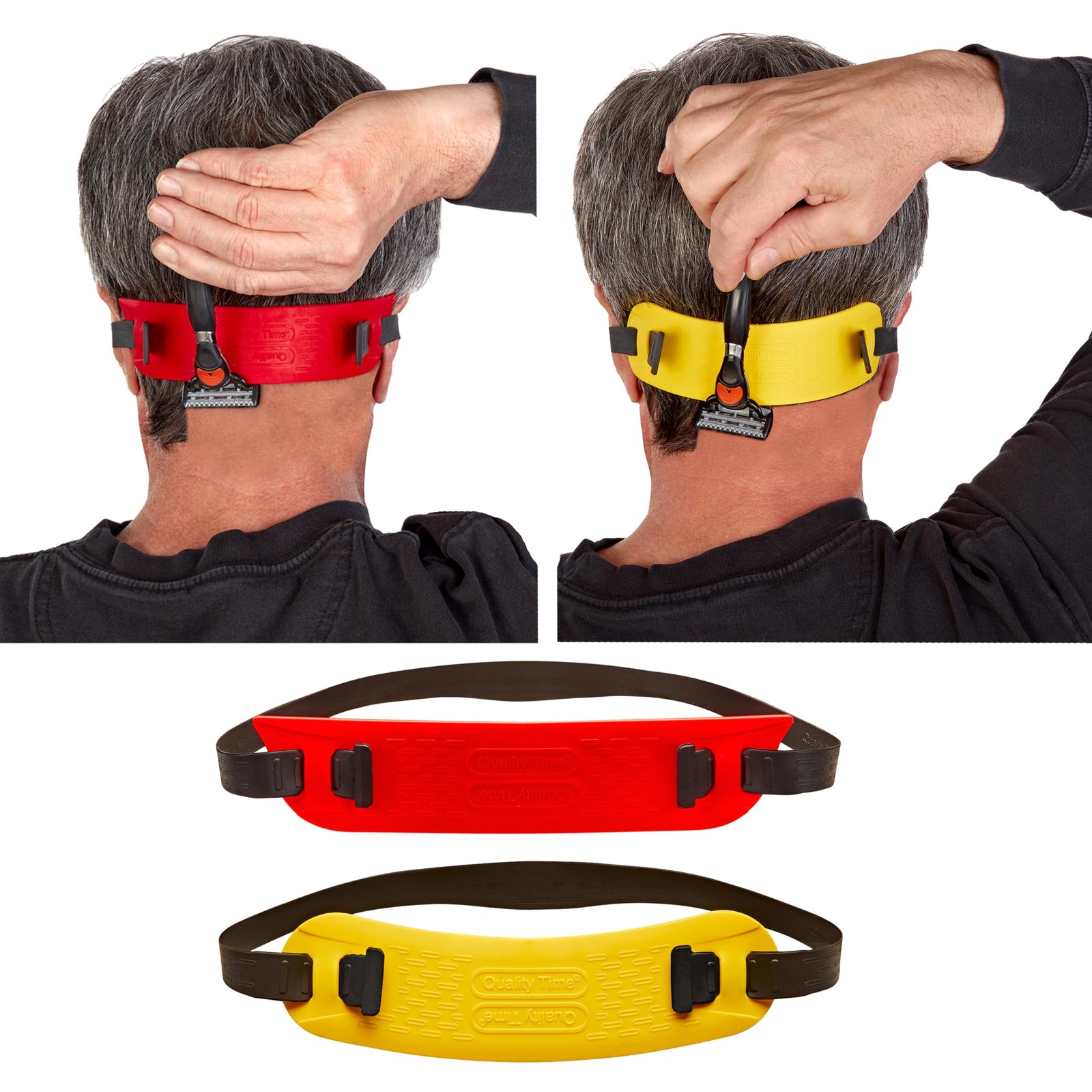 Neck Hair Guide Premium, 2 Different Neckline Templates with All 4 Neck Hairl...