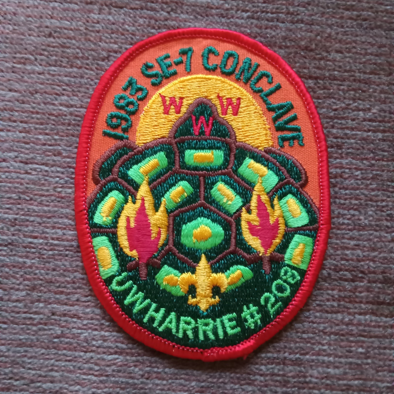 BSA 1983 Section SE-7 OA Order of the Arrow Conclave Uwharrie 208 Patch
