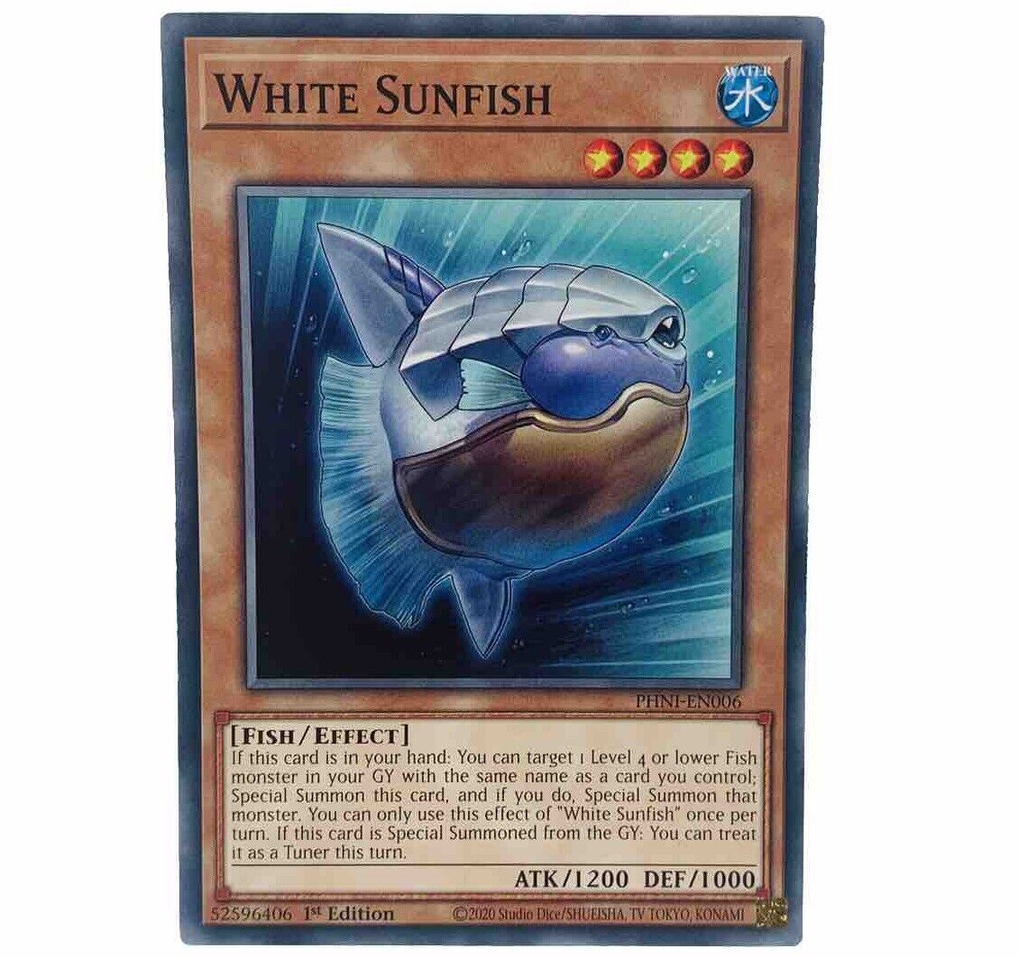 YUGIOH White Sunfish PHNI-EN006 Common Card 1st Edition NM-MINT