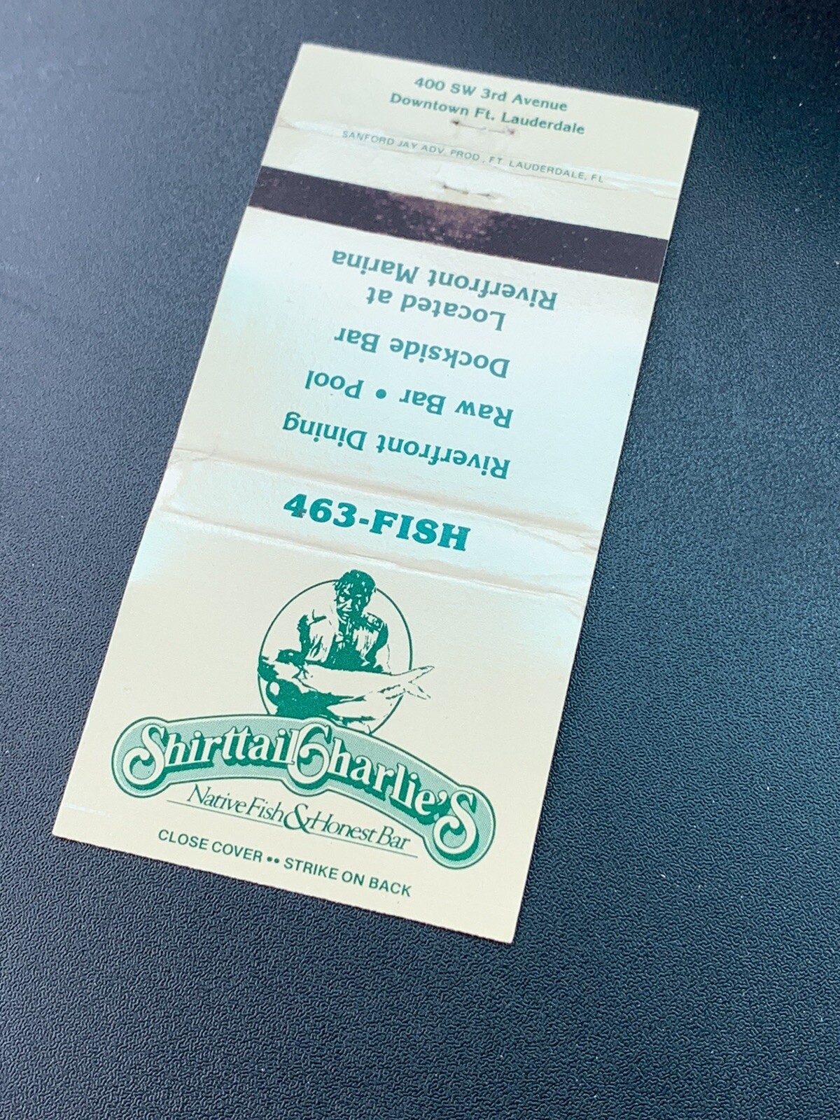 Vintage Florida Matchbook: “Shirttail Charley’s” Ft Lauderdale, FL