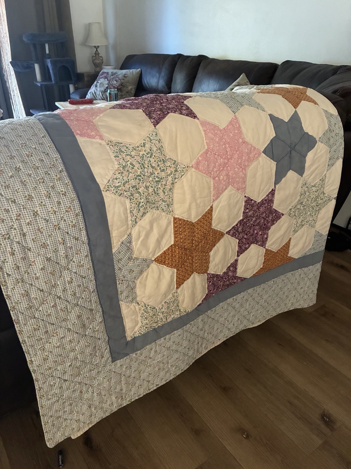 Antique Star Handstitched Quilt King Size