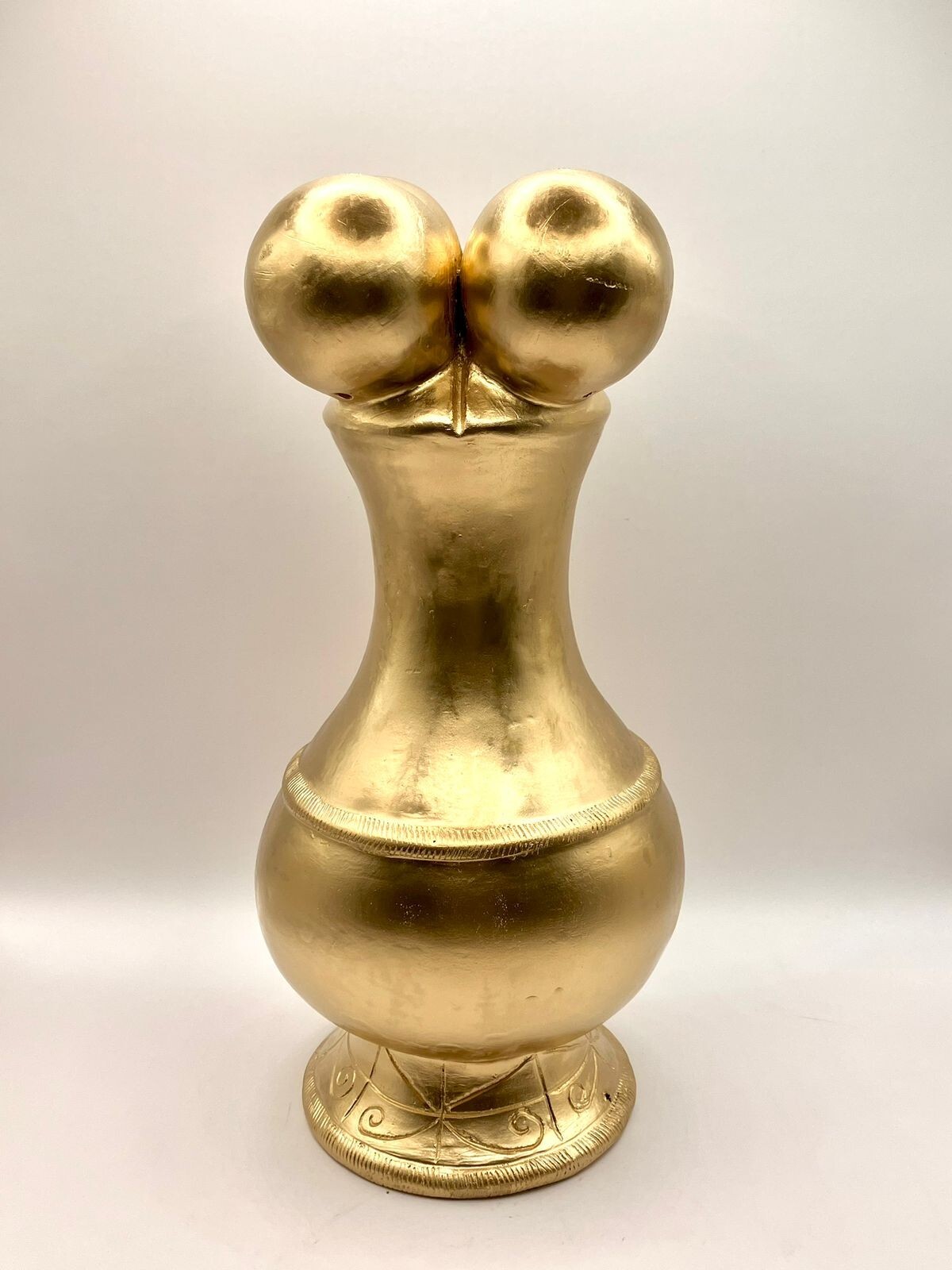 Poporo Golden Clay Figure, Quimbaya Culture Colombia