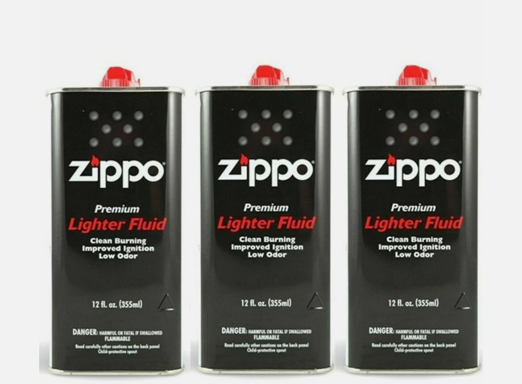 Zippo 12 fl.oz (355ml) Lighter Fluid Fuel 3 Can Value Pack Combo Set NEW