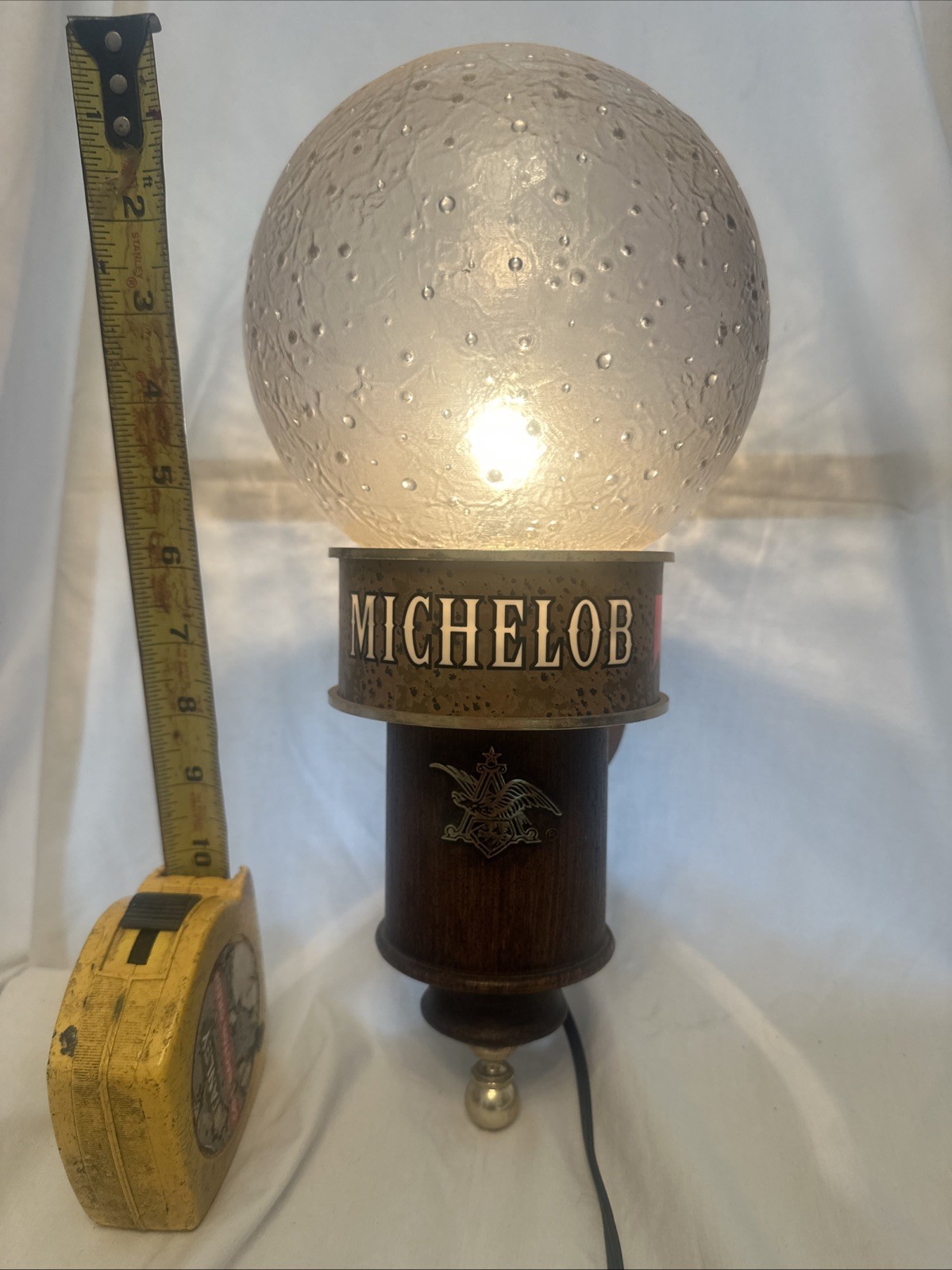 Michelob Beer Wall Sconce Bar Globe Electric Light 302-250 1980s Tested Works