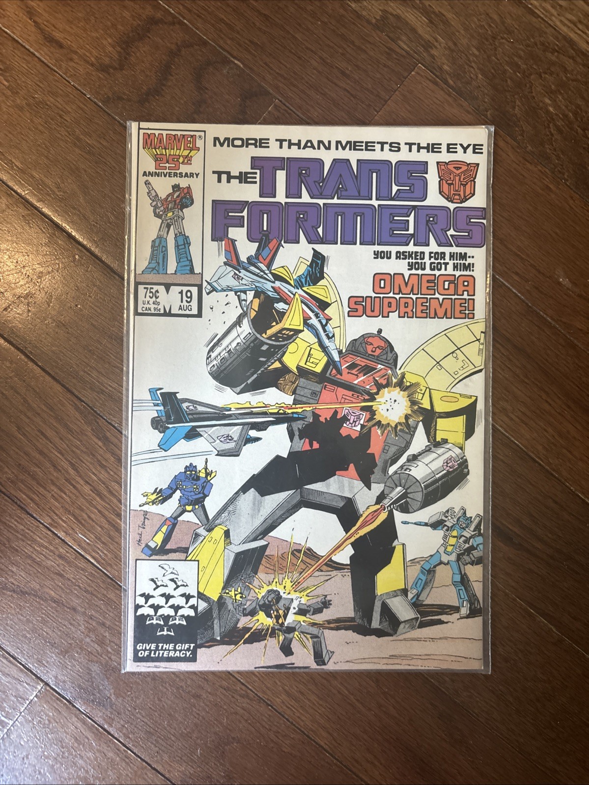 The Transformers #19 Marvel Comics 1986 Omega Supreme Newsstand Rare High Grade