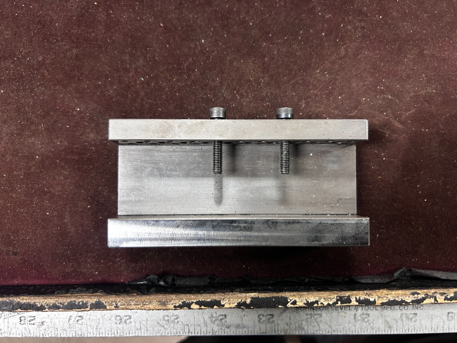 MACHINIST GrnCbA LATHE MILL Ground Unusual Holding Block Fixture Holes Threaded MACHINIST GrnCbA LATHE MILL Ground Unusual Holding Block Fixture Holes Threaded