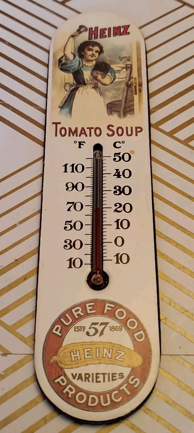 H J Heinz Tomato Soup Refrigerator Magnet Thermometer RARE 6\ H J Heinz Tomato Soup Refrigerator Magnet Thermometer RARE 6\