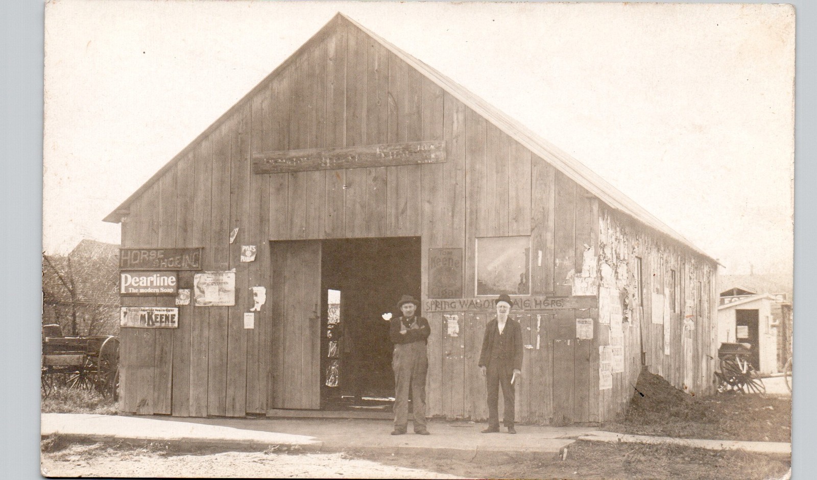 BLACKSMITH SHOP norwich ks c1910 postcard kansas real photo rppc