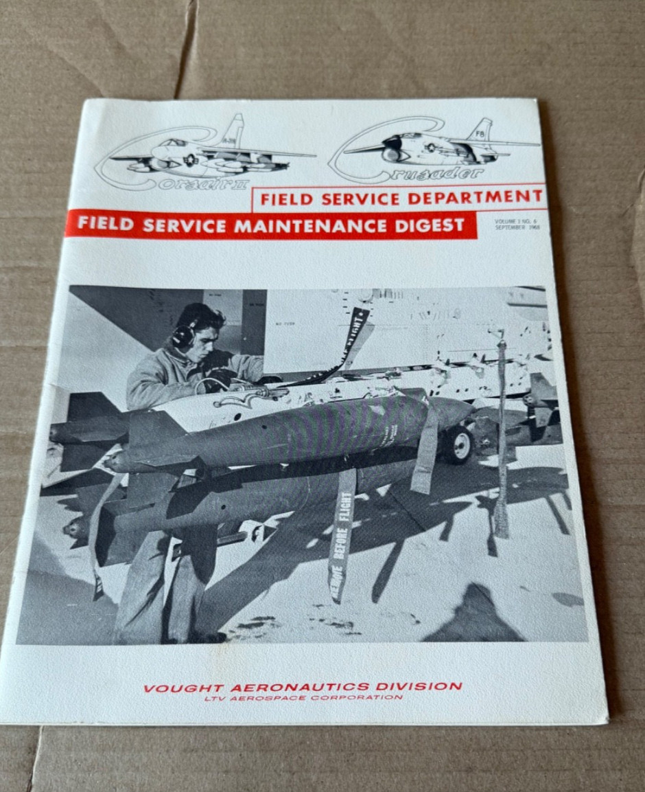 Vintage 1986 Vought LTV Aerospace Field Service Maintenance Digest