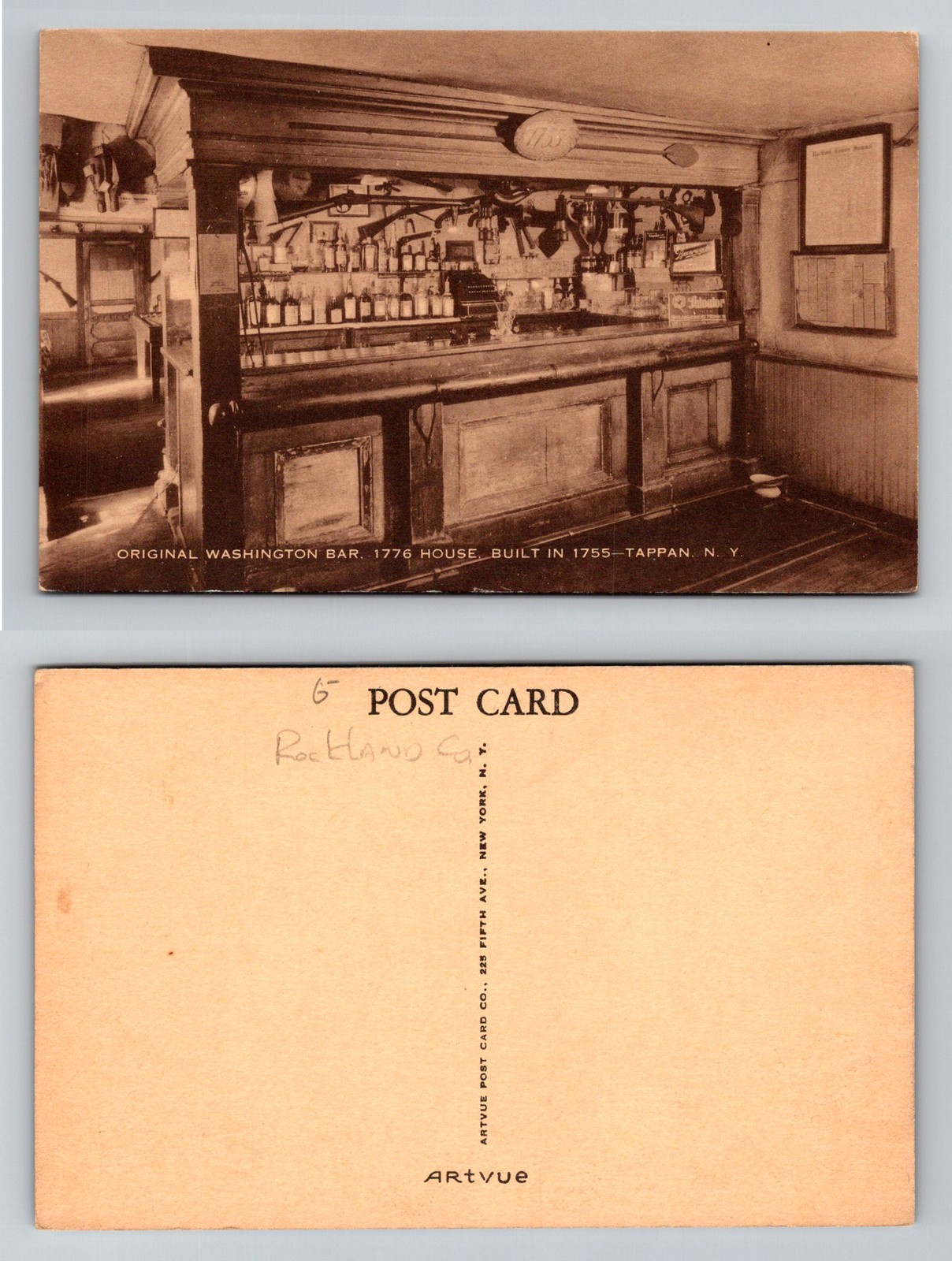 Tappan, NY-New York, Original Washington Bar 1776 House Vintage Postcard