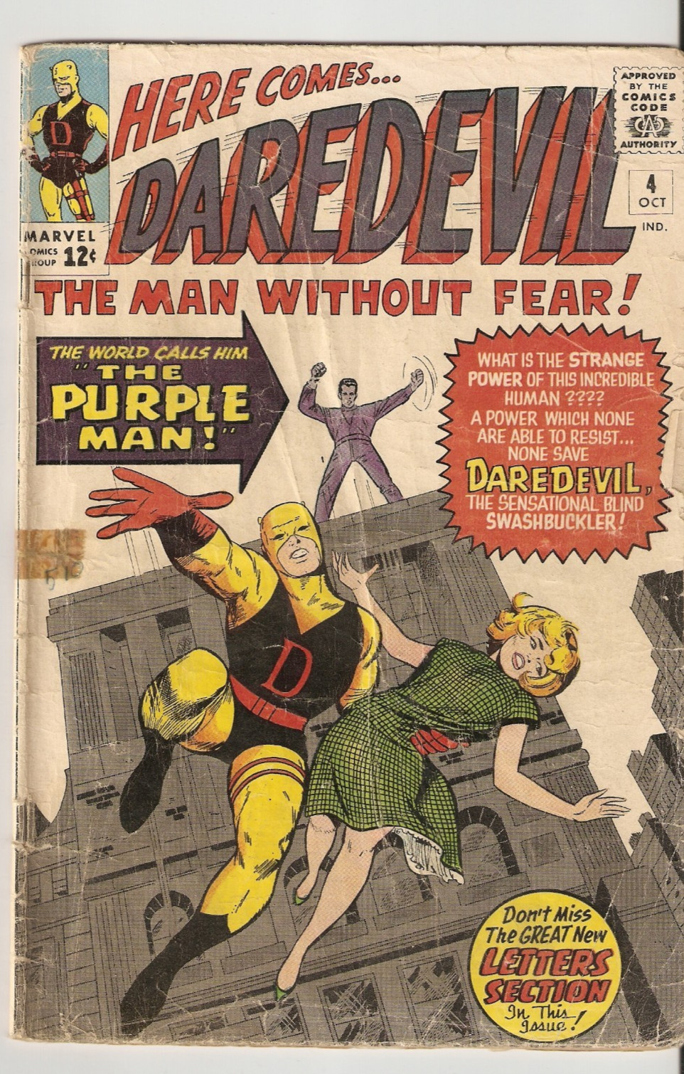 Daredevil #4 (1964) 1st Purple Man Killgrave