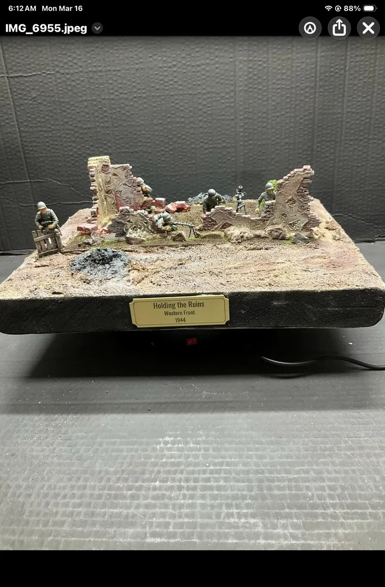Holding the Ruins - Western Front, 1944 - 28mm scale diorama