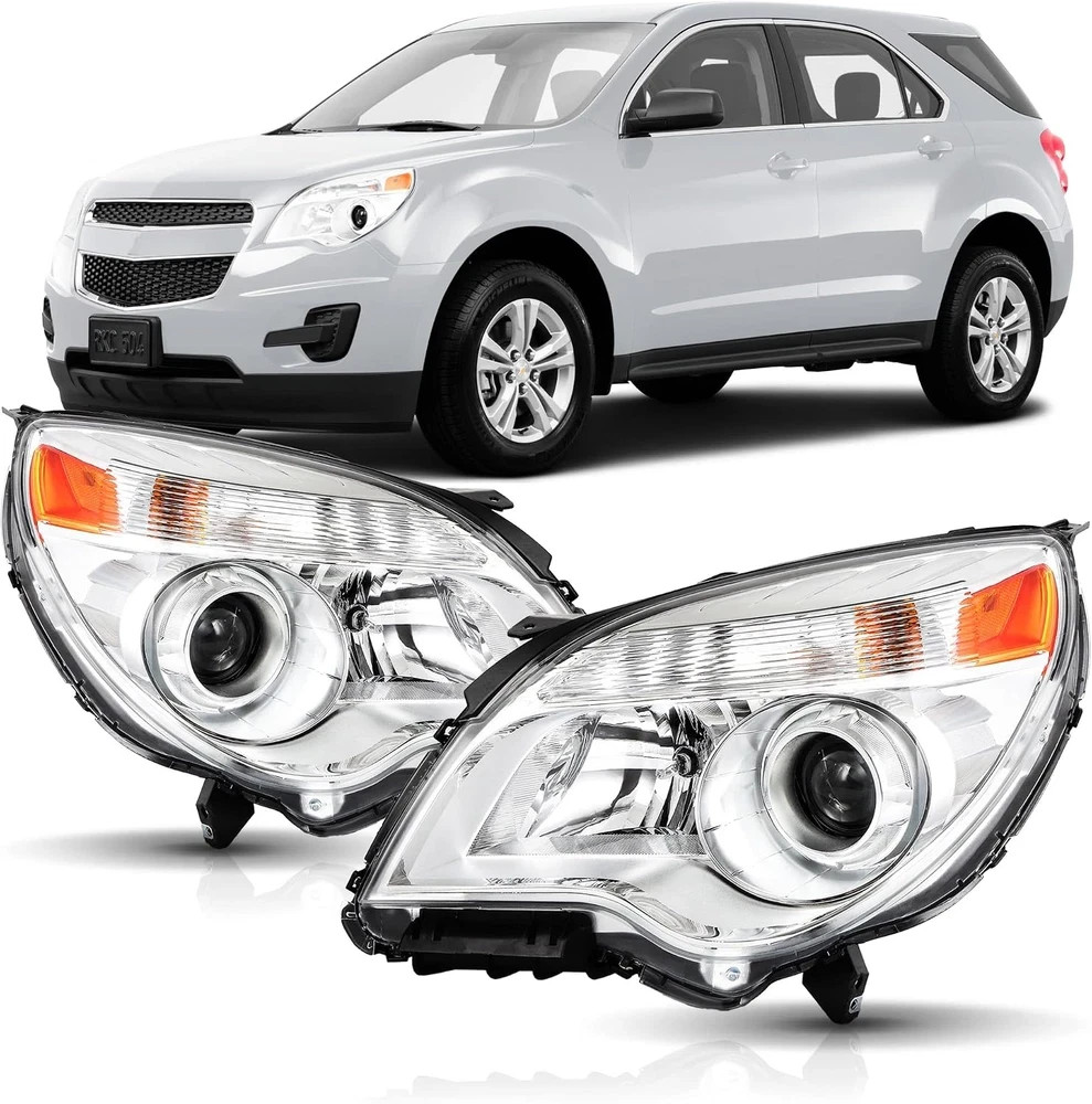 Projector Headlight Assembly Pair Compatible with 2010-2015 Chevy Equinox Projector Headlight Assembly Pair Compatible with 2010-2015 Chevy Equinox