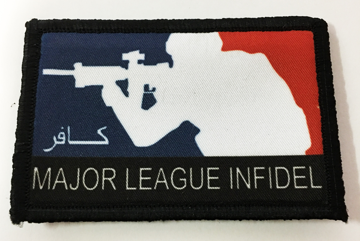 Major League Infidel Morale Patch Tactical Arabic MADE IN THE USA Major League Infidel Morale Patch Tactical Arabic MADE IN THE USA