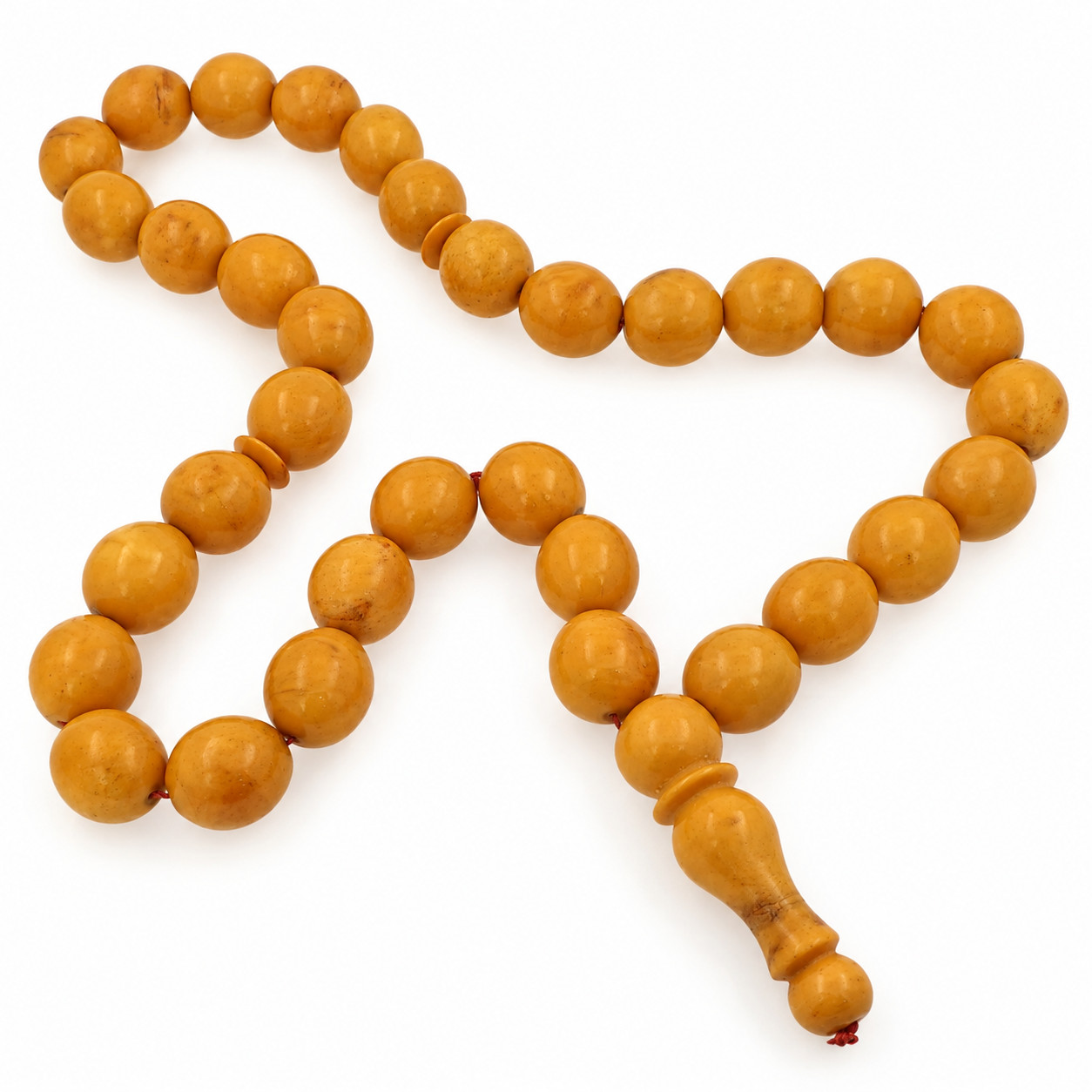 Vintage Natural Baltic Amber Tesbih 33 Beads 82.6 Grams Vintage Natural Baltic Amber Tesbih 33 Beads 82.6 Grams